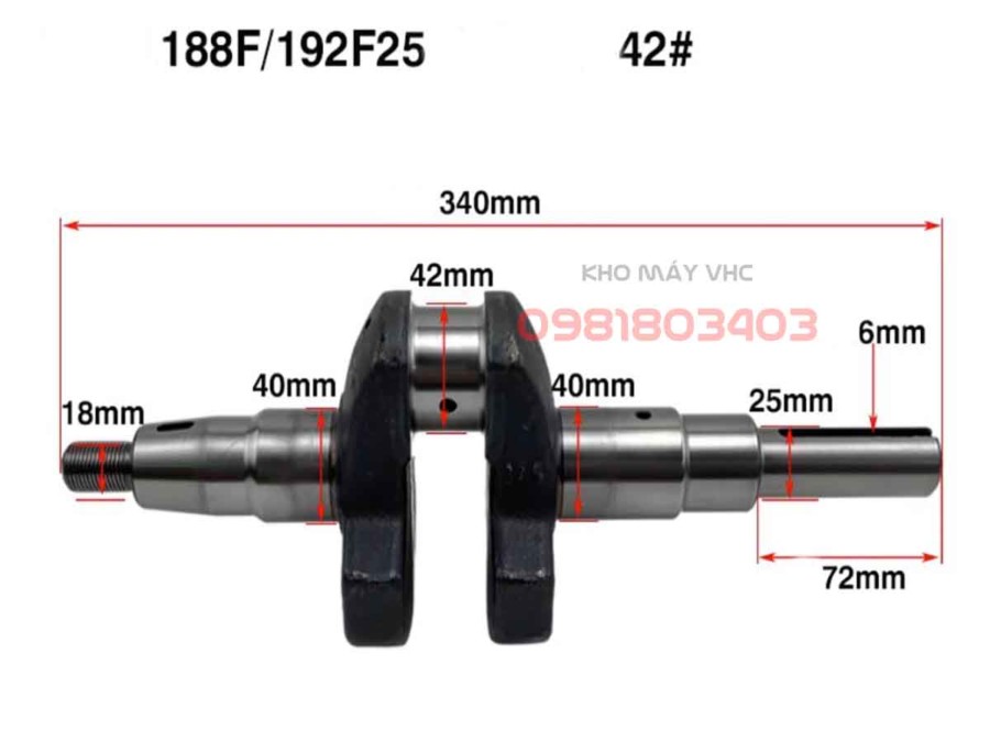 Truc cơ động cơ 192F diesel