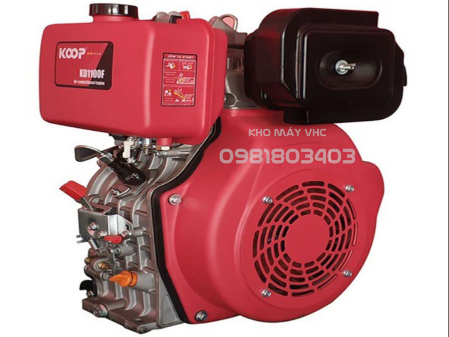 Động cơ Koop KD1100F diesel 12.7HP có đề